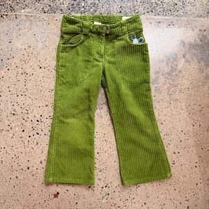 Vintage Green Corduroy Kids Pants